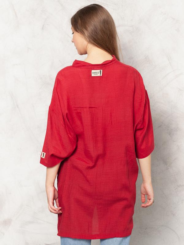 Vintage 80's Women Red Tunic Dress NorthernGrip Vintage 80's Women Red Tunic Dress NorthernGrip