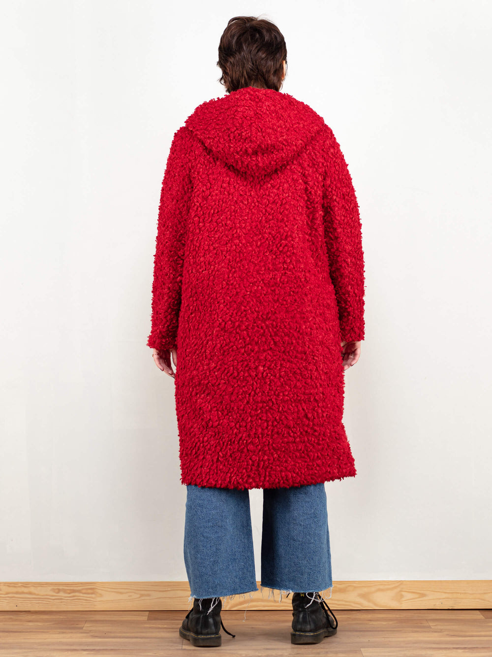 Vintage 70's Women Red Sherpa Hooded Coat - NorthernGrip