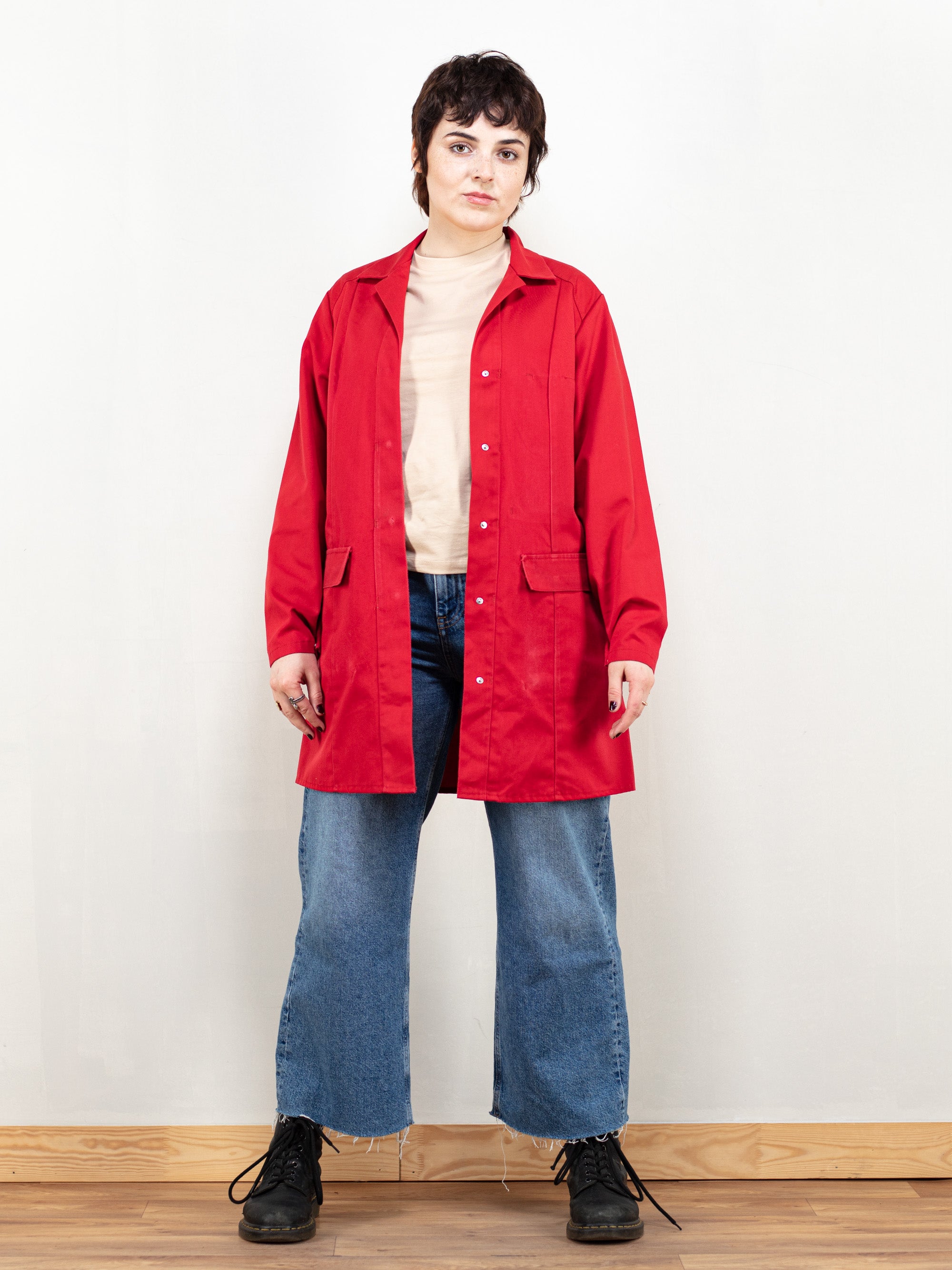 Red chore coat cheap