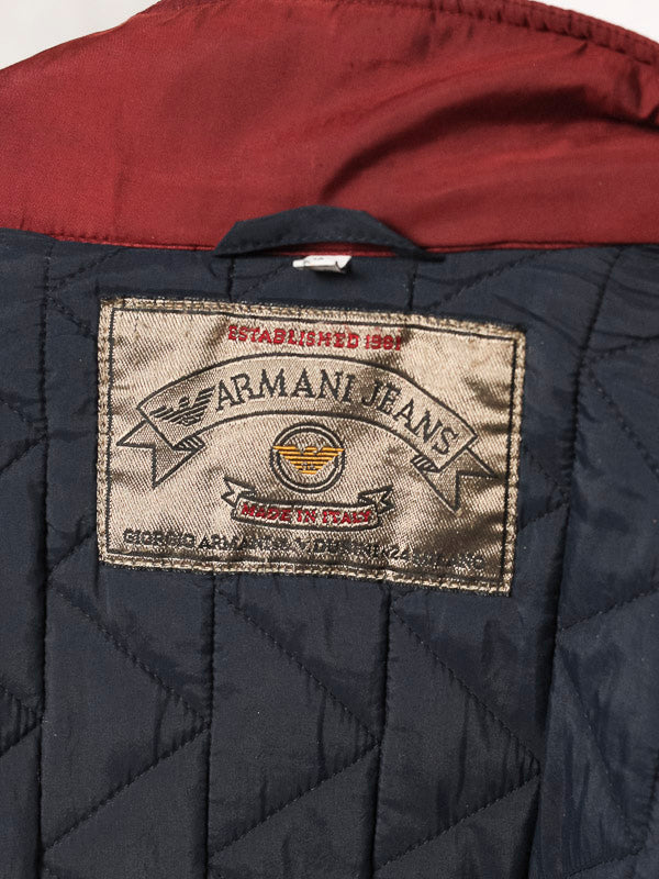 Armani Jeans Jacket men vintage 90's parka rain jacket casual long overcoat everyday designer jacket boyfriend gift men clothing size xl