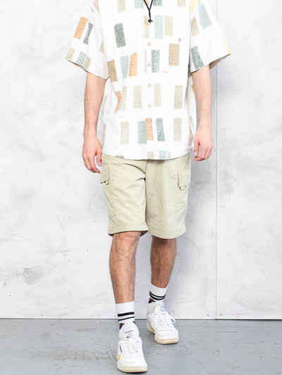 Sport Cargo Shorts summer 90's vintage men everyday sport shorts casual street shorts beach travel shorts men clothing gift idea size medium