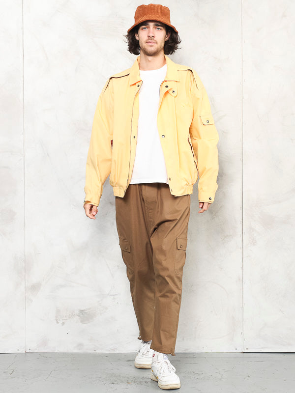 Vintage Online Store 90 s Yellow Bomber Jacket Northern Grip NorthernGrip