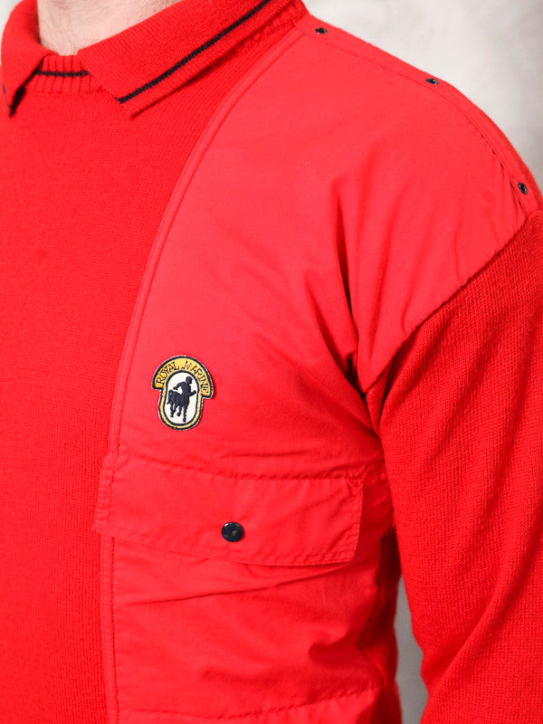 Vintage 80's Red Marine Men Sweater - NorthernGrip
