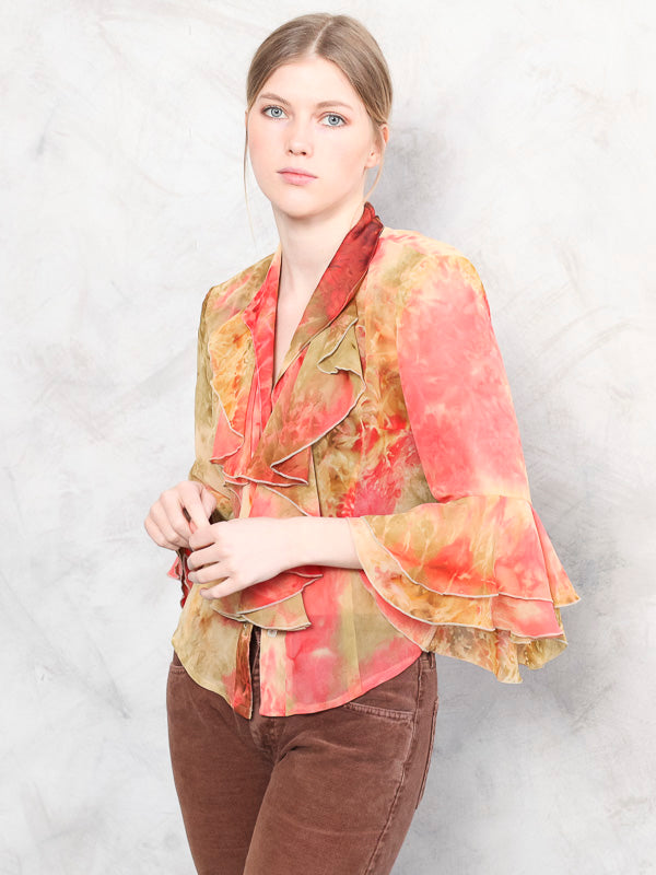 Vintage Y2K Women See Through Blouse - NorthernGrip
