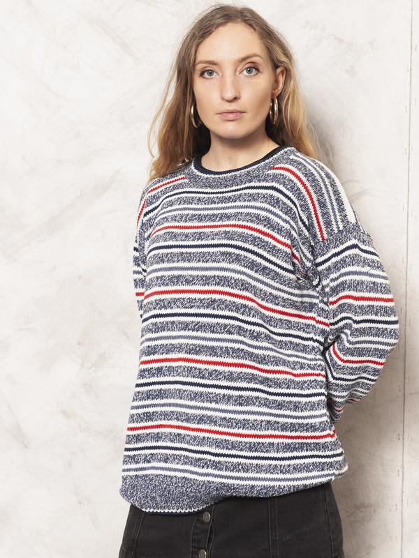 Vintage 90's Cotton Knitted Women Sweater - NorthernGrip