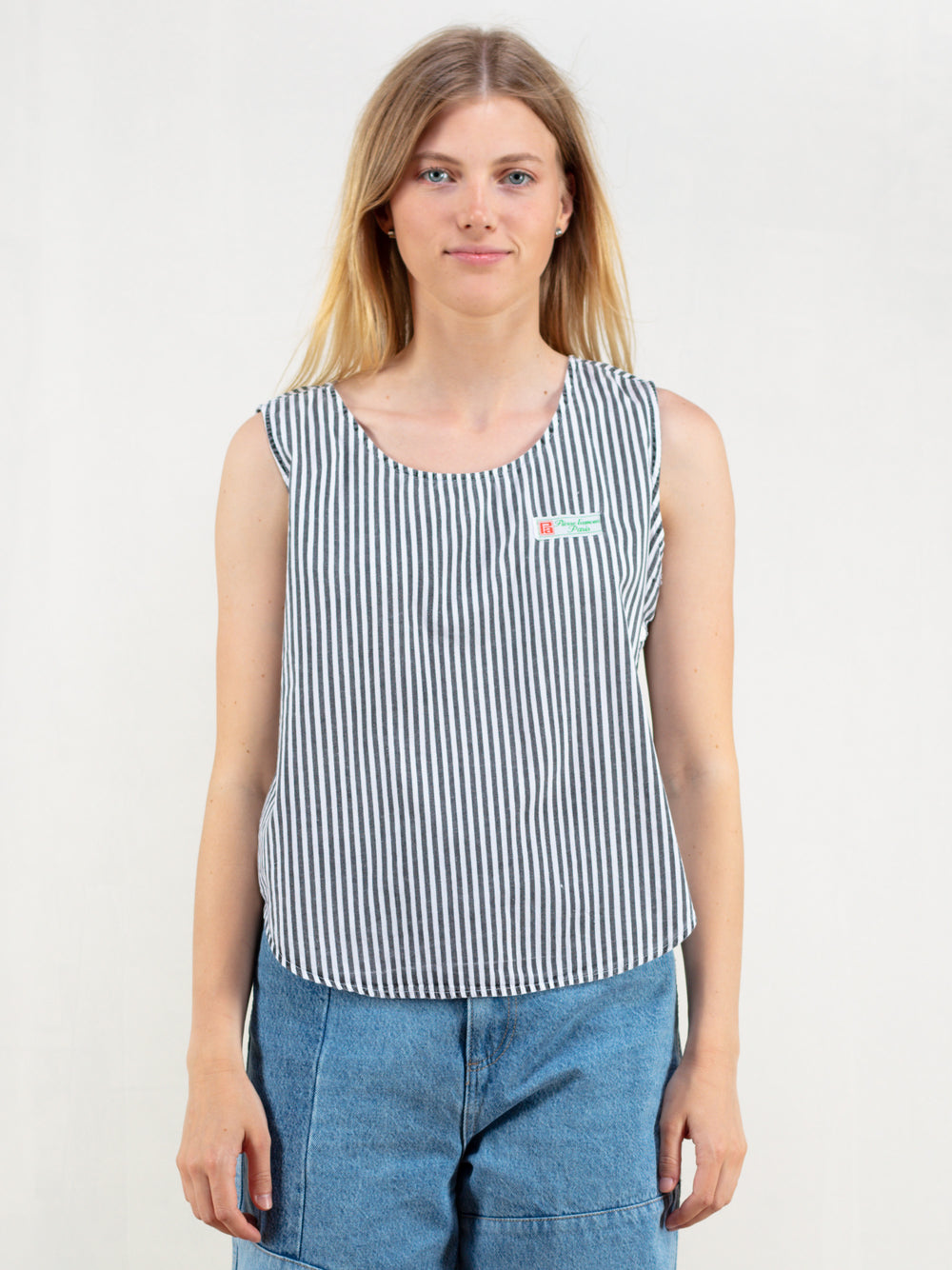 Vintage 90's Striped Cotton Women Top - NorthernGrip