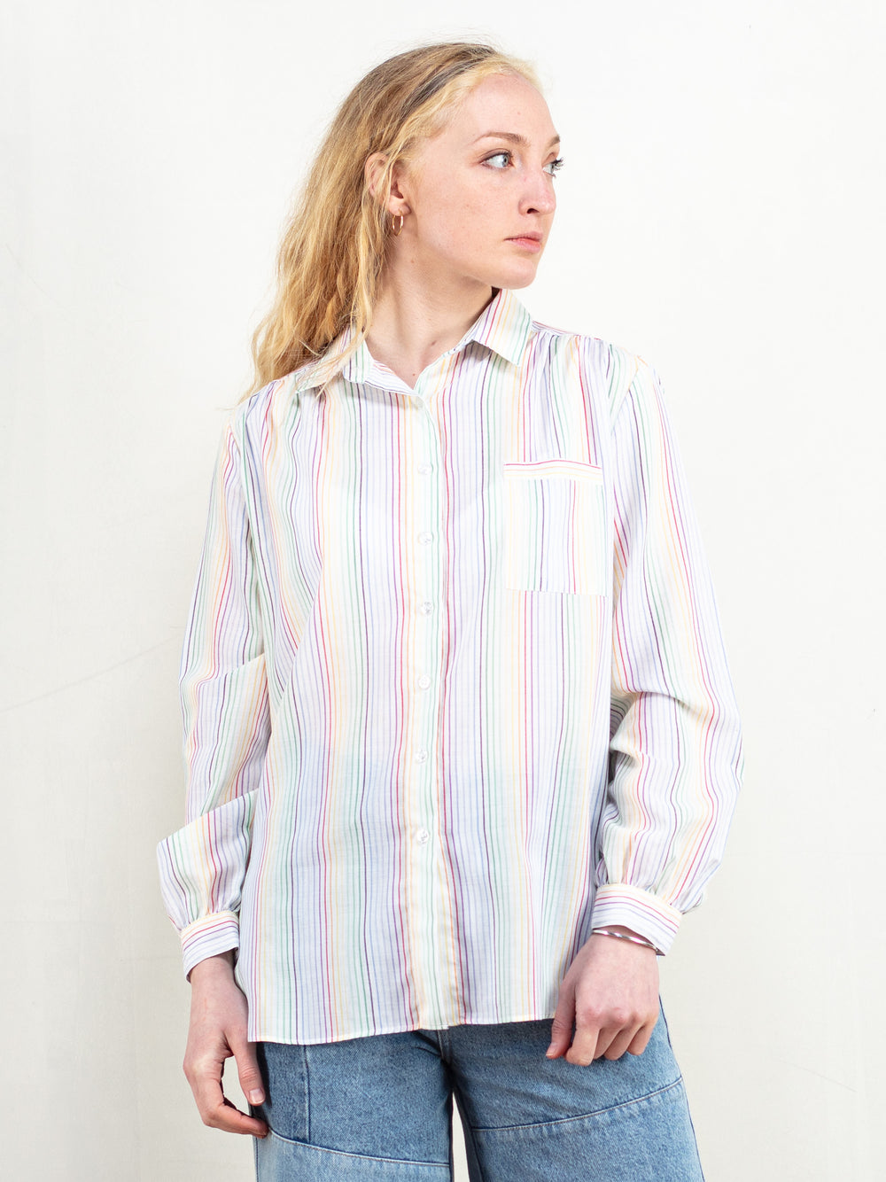 Vintage 90's Women Striped Shirt - NorthernGrip