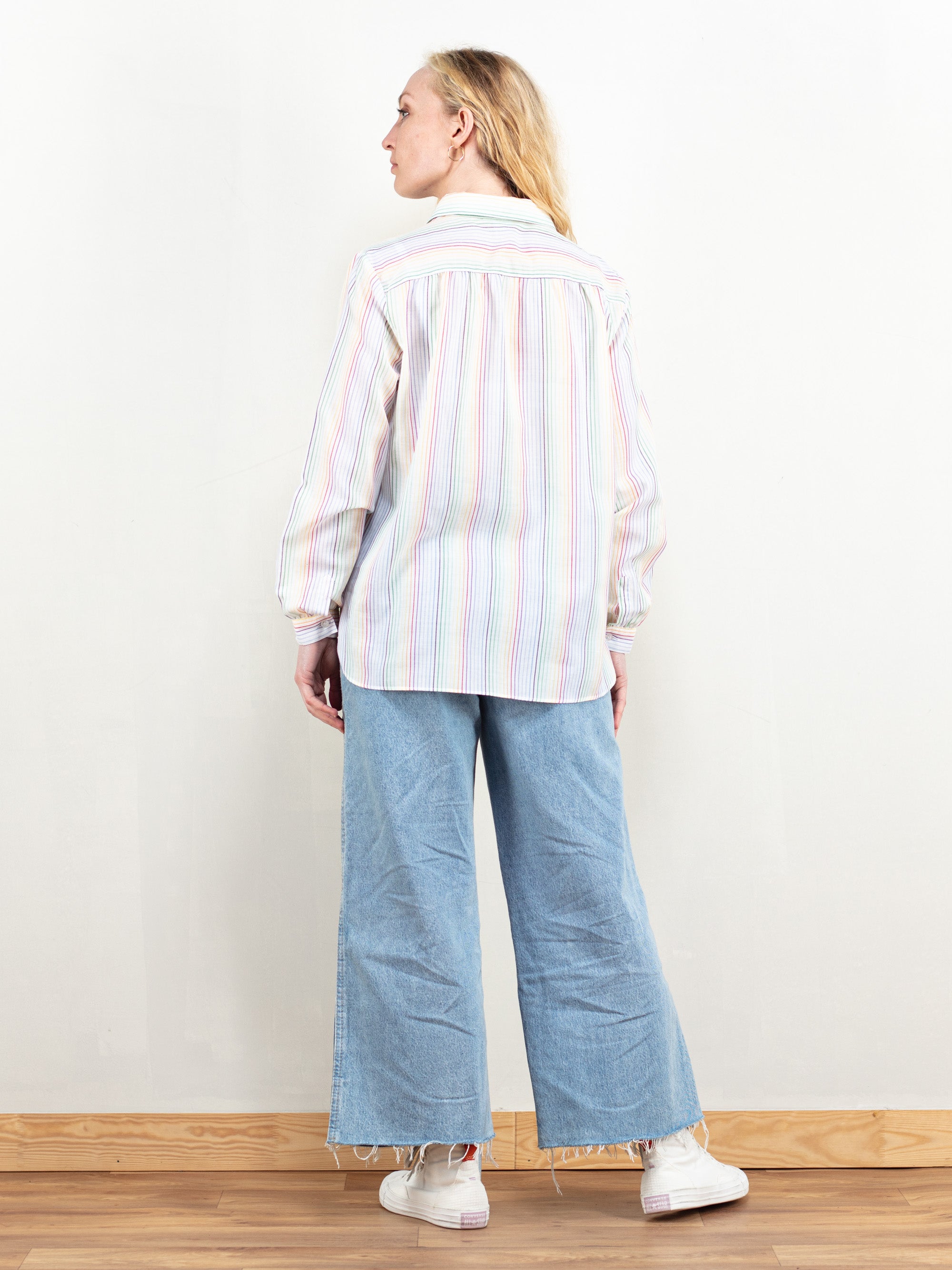 90s striped shirt womens top