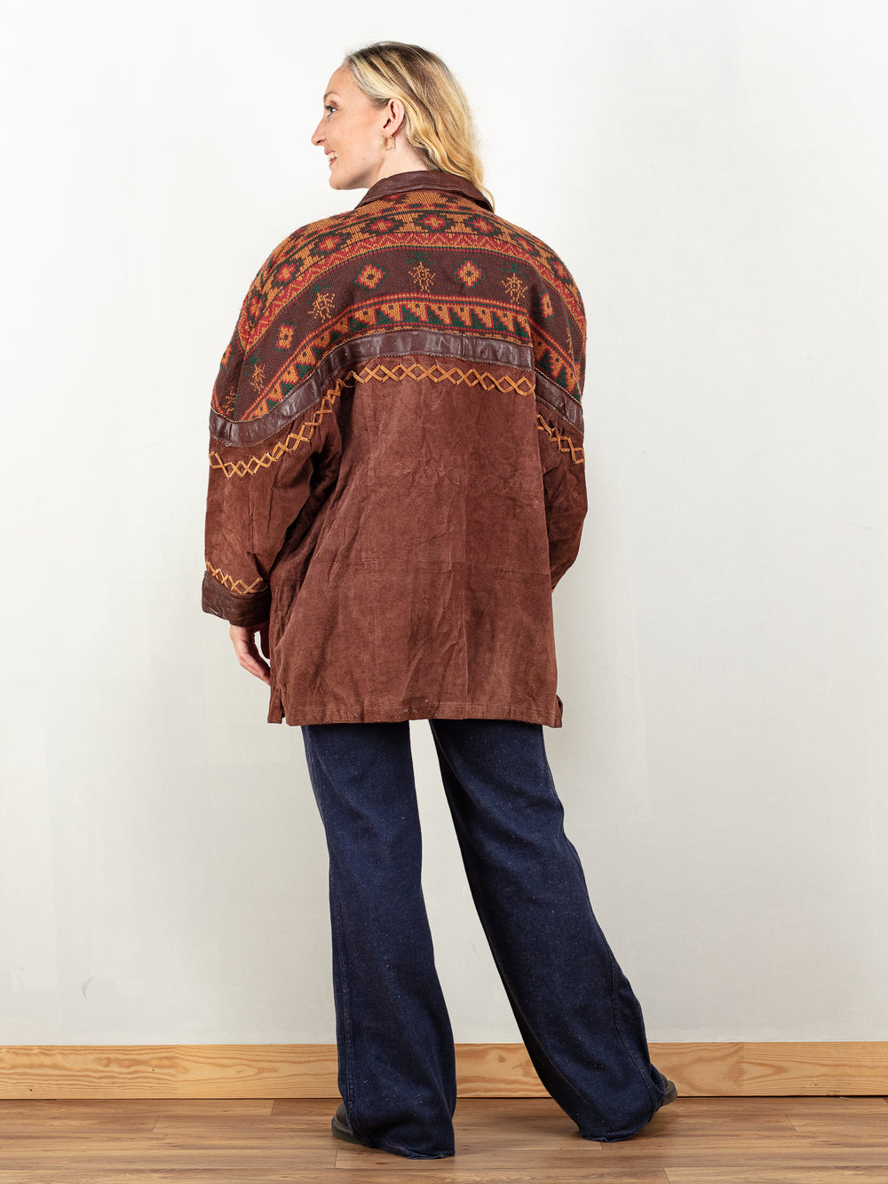 Vintage 80's Women Suede and Knit Coat - NorthernGrip