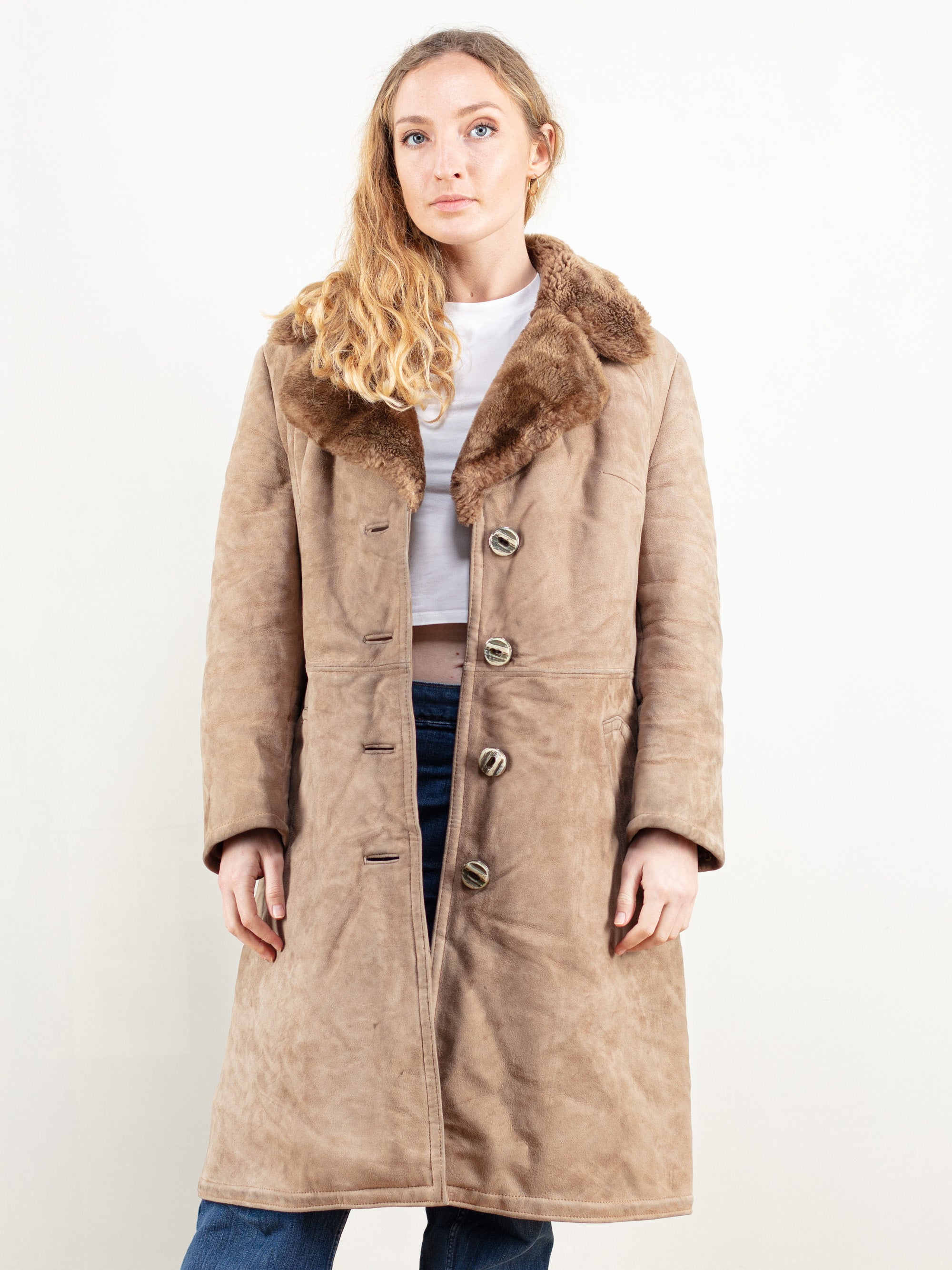 Vintage Online Store 70 s Shearling Women Coat Northern Grip NorthernGrip