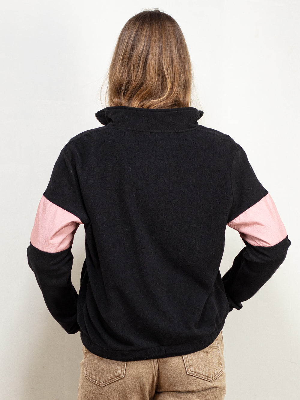 Vintage 90's Women Ellesse Half Zip Fleece in Black - NorthernGrip