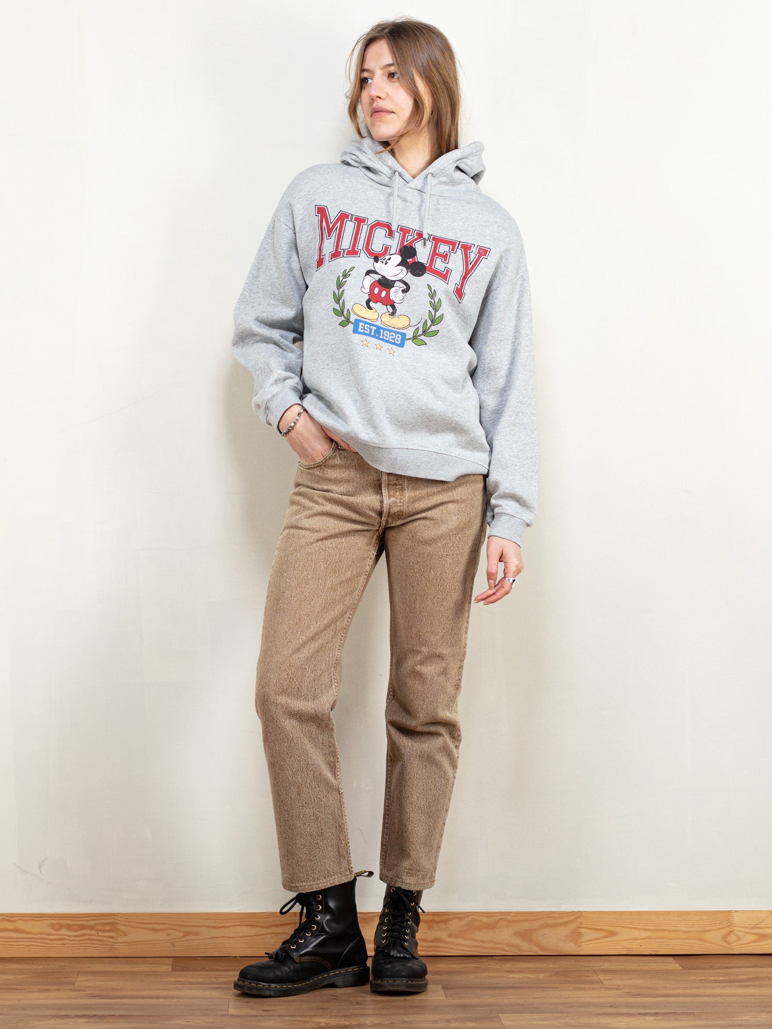 Mickey mouse hoodie grey shop