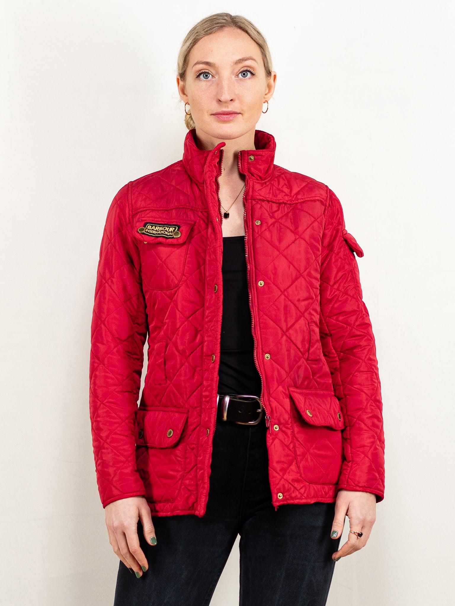 Online Vintage Store | 00's Women BARBOUR Quilted Jacket ...