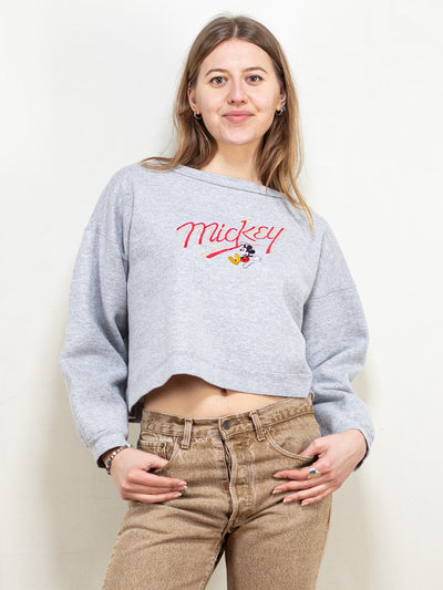 Mickey Mouse Sweatshirt 90's vintage gray pullover sweatshirt custom disney sweatshirt mom sweater womens sportswear size large L