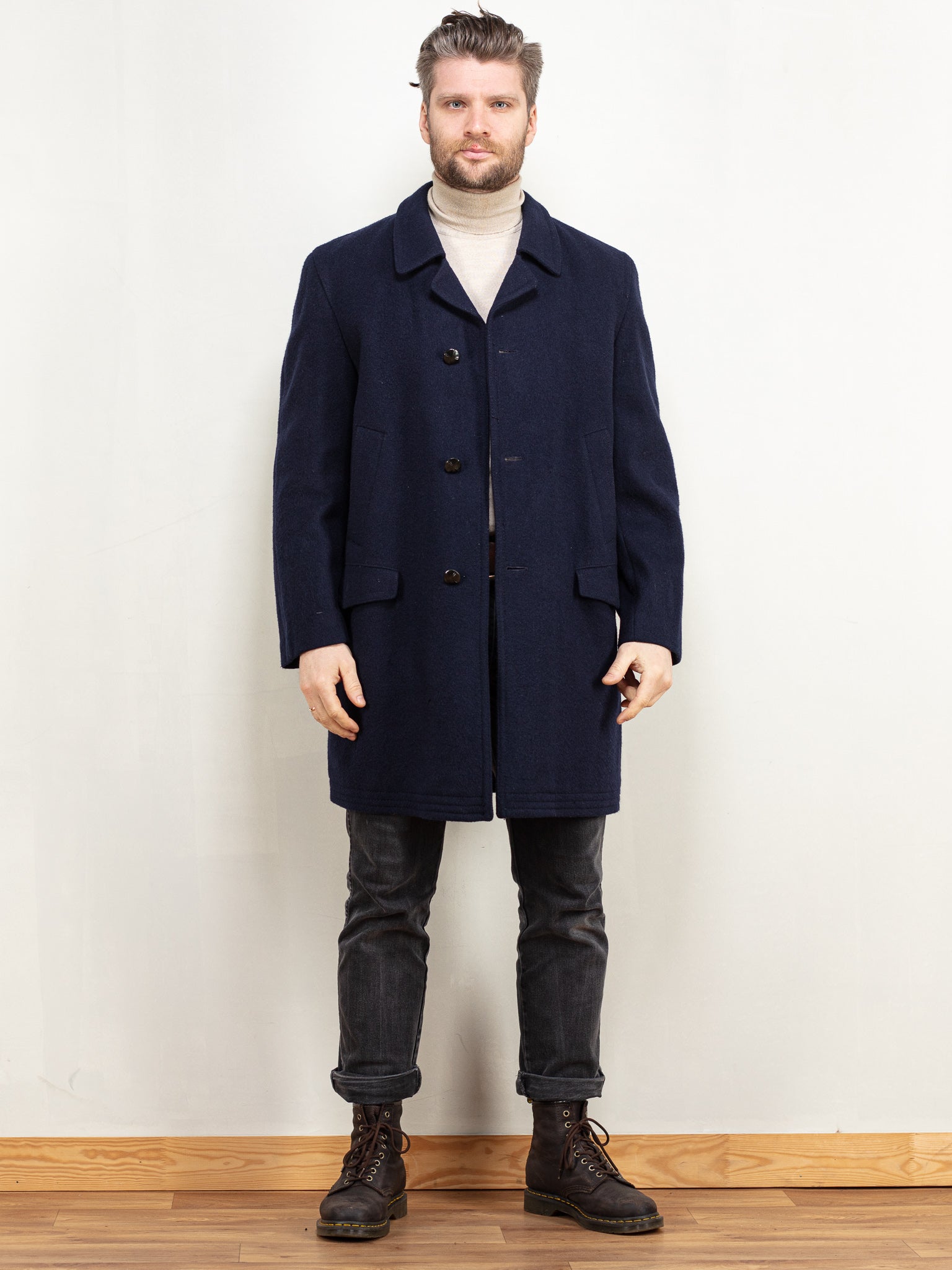 Online Vintage Store 90 s Men Wool Blend Coat Northern Grip NorthernGrip