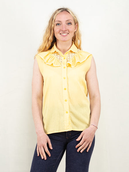 Vintage-yellow-sleeveless-