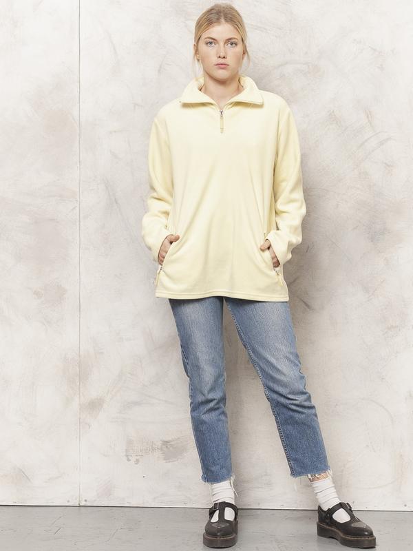 Vintage 90's Yellow Fleece Pullover - NorthernGrip