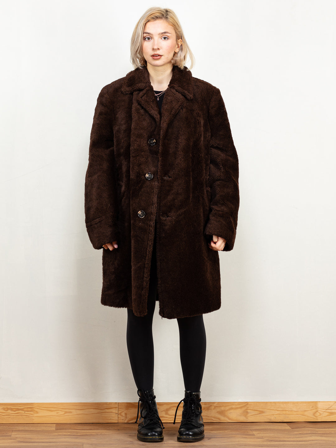Vintage 60's Women Faux Fur Coat in Brown - NorthernGrip