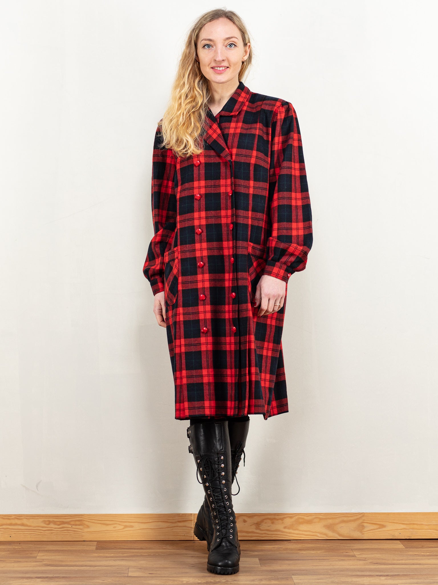 Red checked blazer dress outlet
