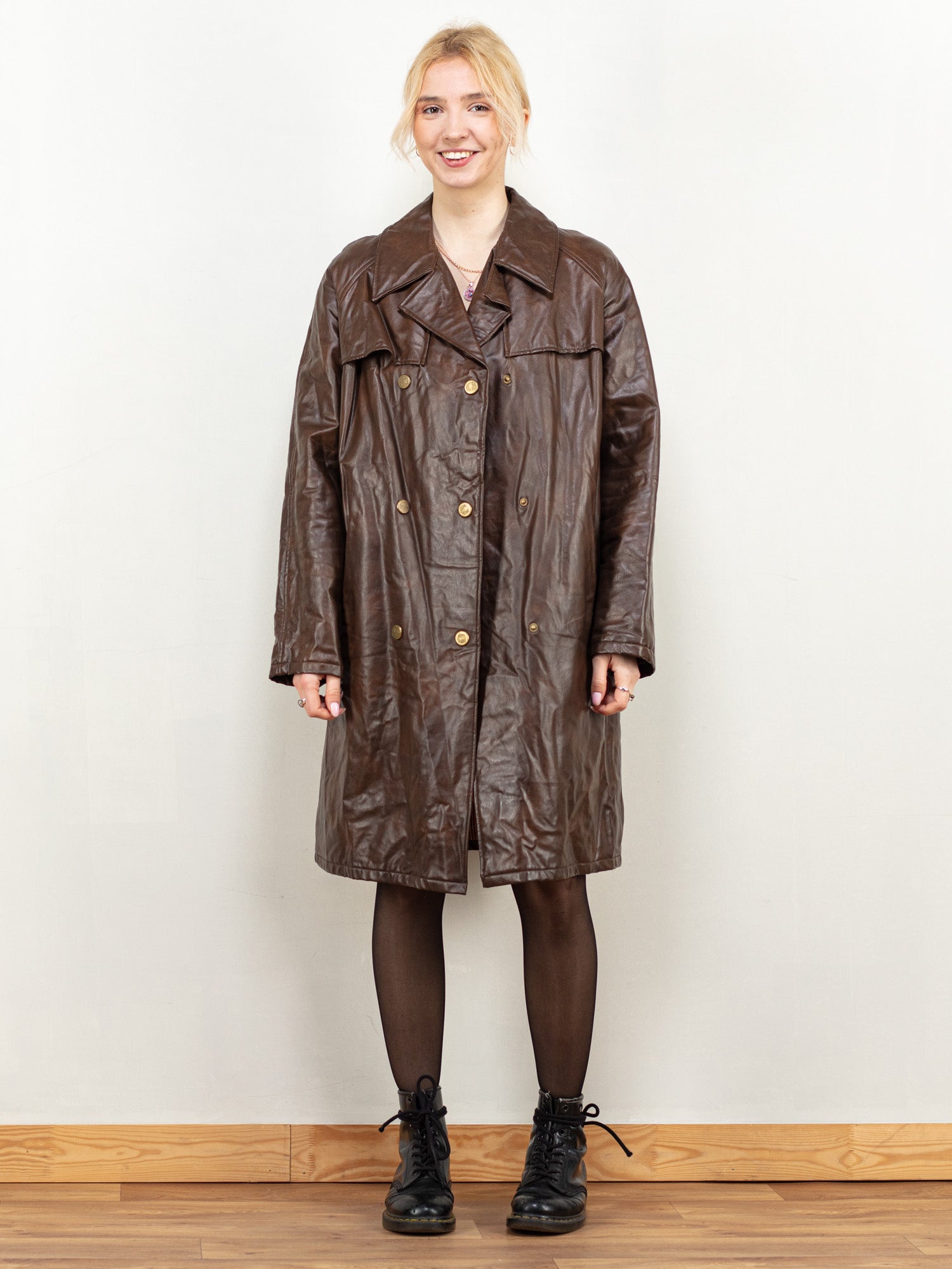 Online Vintage Store 70 s Women Faux Leather Coat Norther Grip NorthernGrip