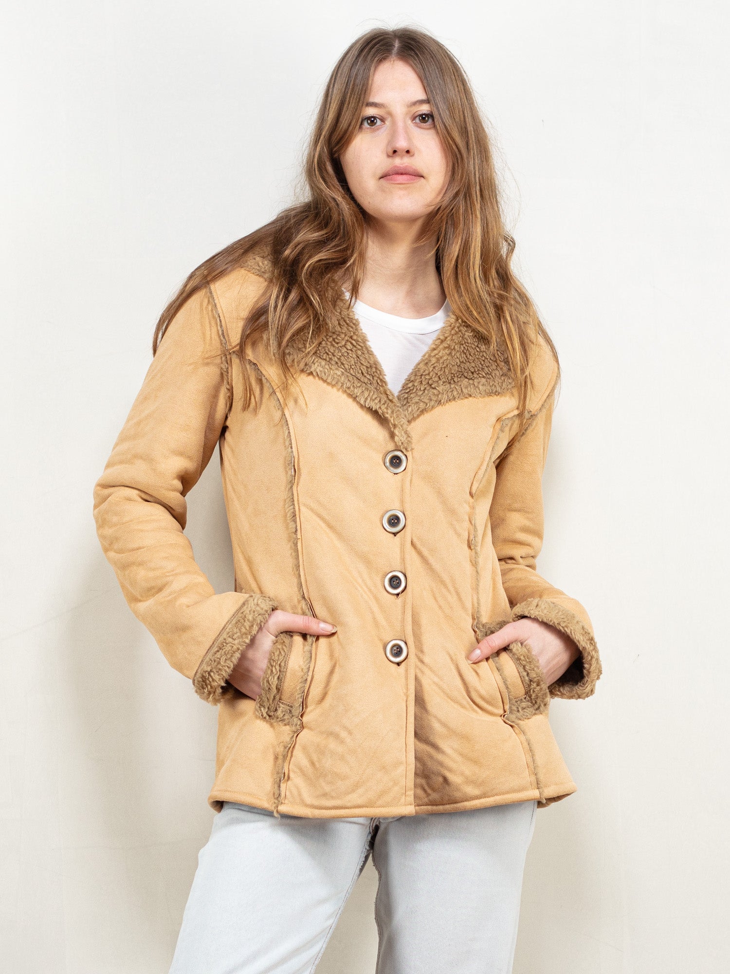 Online Vintage Store 90 s Women Faux Suede Jacket Northern Grip NorthernGrip