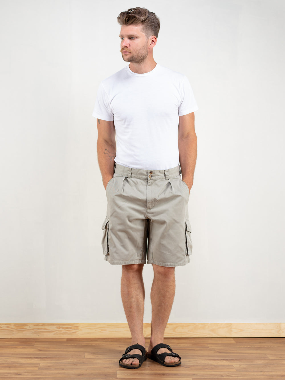 Vintage 90's Grey Men Utility Shorts - NorthernGrip