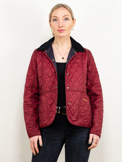 Barbour Summer Liddesdale quilted jacket women vintage 00's classic diamond quilt extra layer regular fit everyday jacket size small
