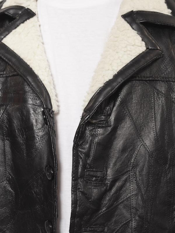 Vintage 80's Men Patchwork Leather Coat - NorthernGrip