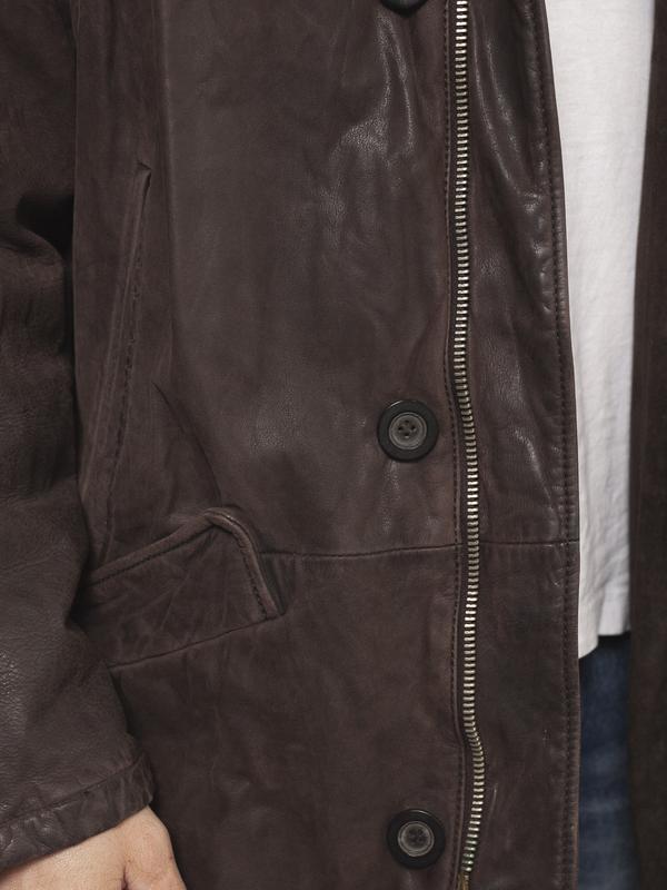 Suede Parka Jacket 90s Men Vintage Zip Up Leather Jacket Unisex Suede Jacket Men's Parka Coat Jacket  Men Clothing size Extra Large XL
