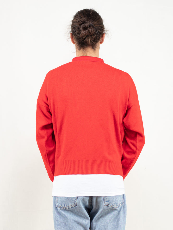 vintage red men sweatshirt