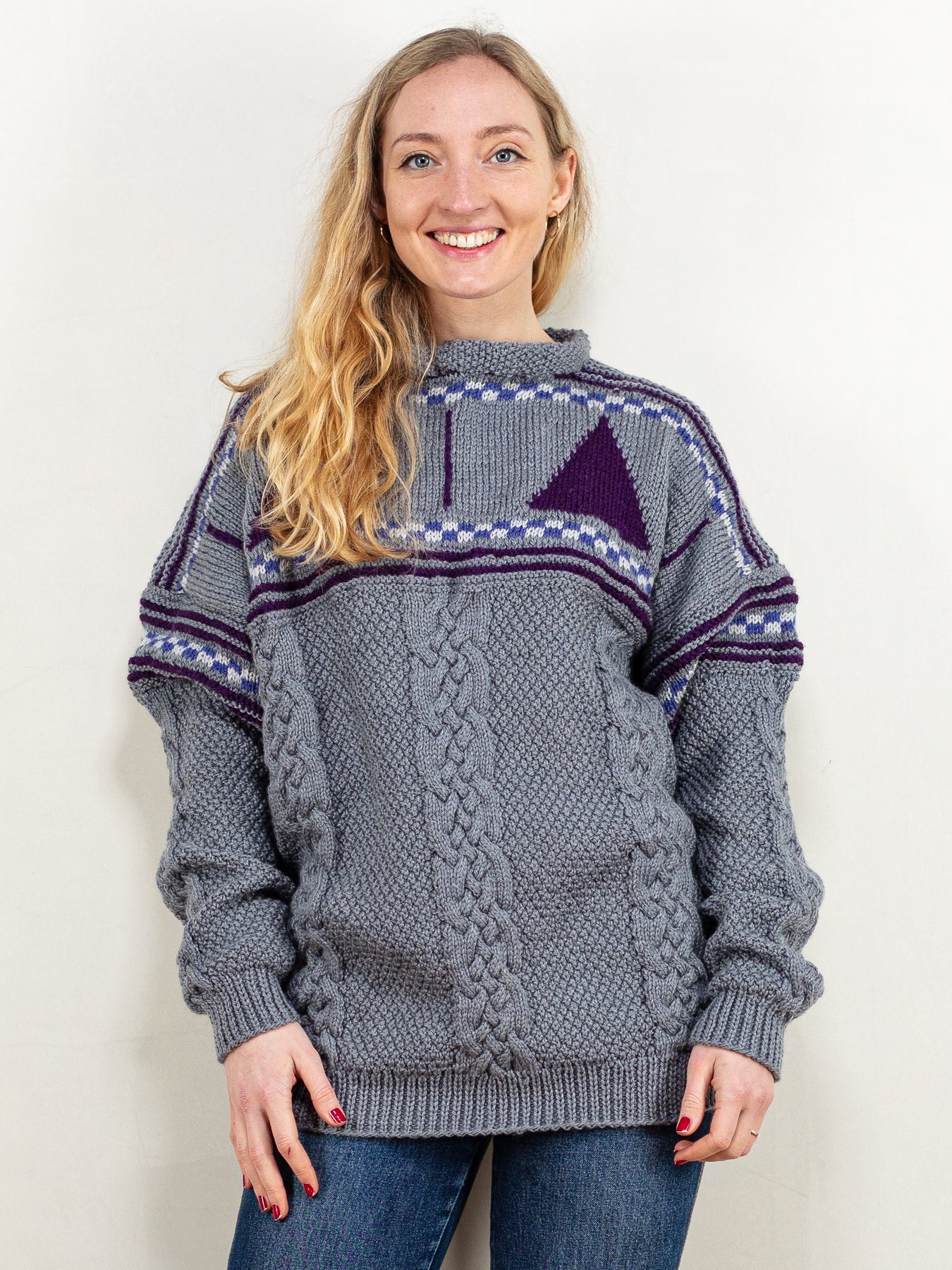 Womens vintage knit sweater Clearance