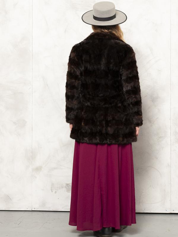 Vintage 60's Women Brown Fur Coat - NorthernGrip