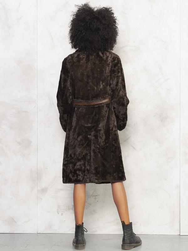 ジャケット・アウター vintage fake fur long coat Vintage Luxury Long Faux Fur Coat Women Winter Warm Fluffy