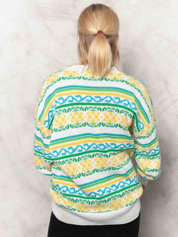 Vintage 80's Patterned Women Sweater - NorthernGrip