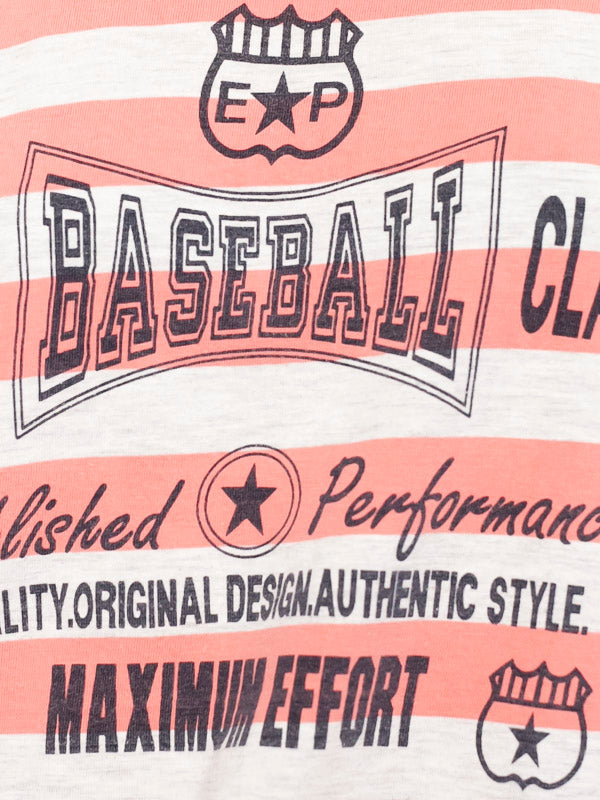 Vintage Striped Sweatshirt US Sports Team Baseball Sweatshirt Lightweight Jumper Cotton Shirt Long Sleeve Shirt Women Clothing size Medium