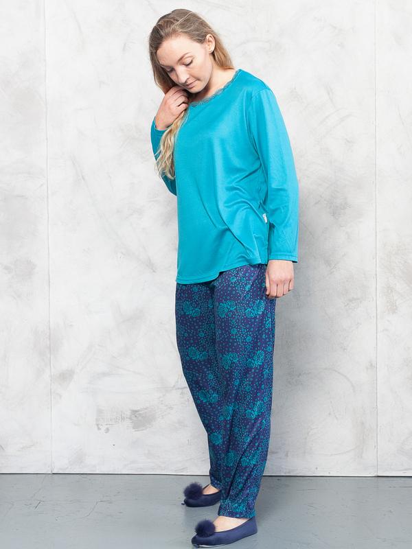 Vintage 90's Women Blue Pajama Set - NorthernGrip