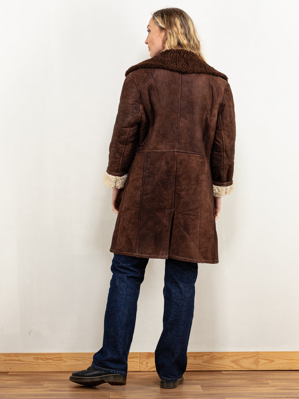 Vintage 70's Women Penny Lane Coat in Brown - NorthernGrip