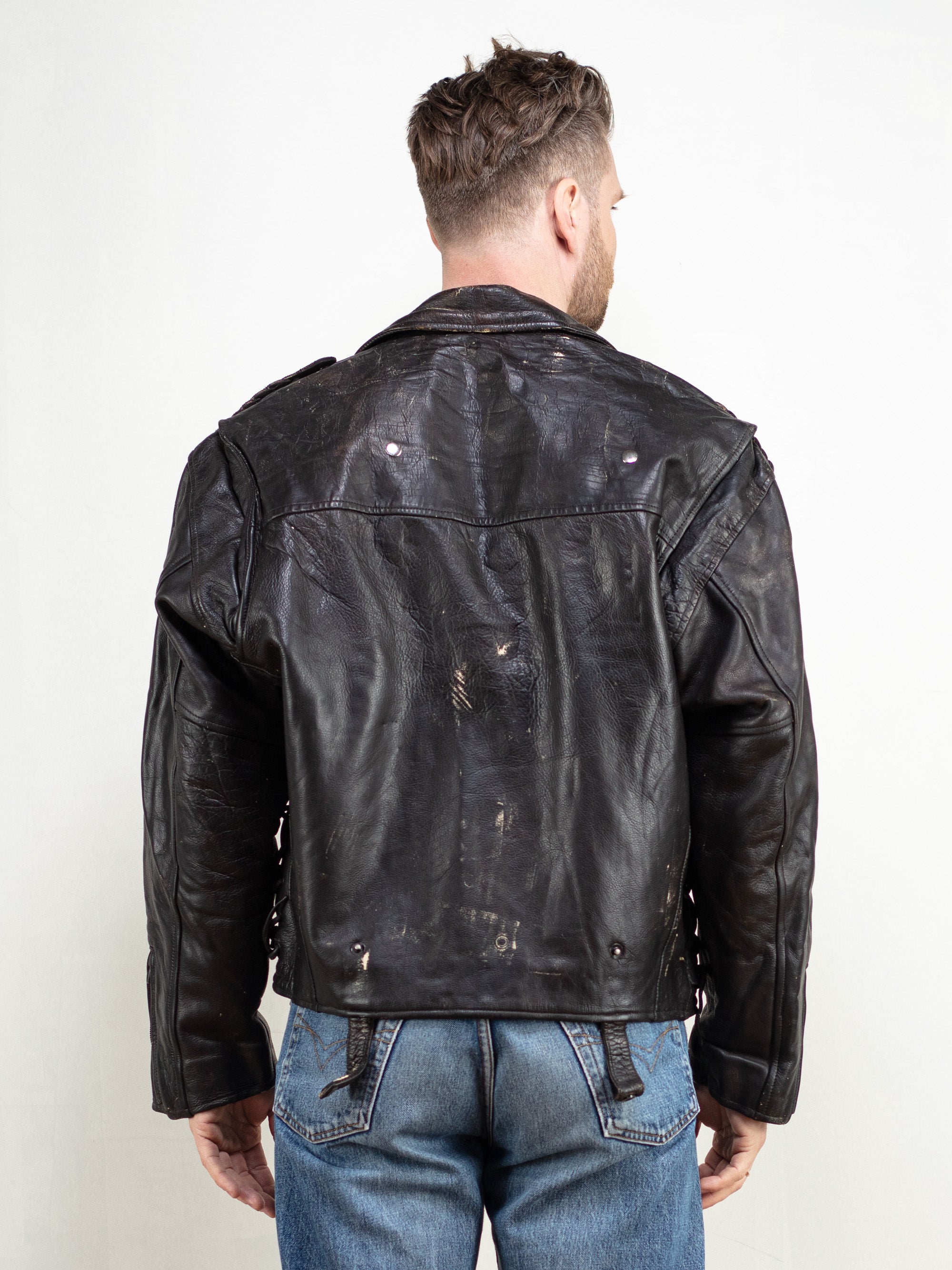 Shop for Vintage 90's Black Biker Jacket | NORTHERN GRIP