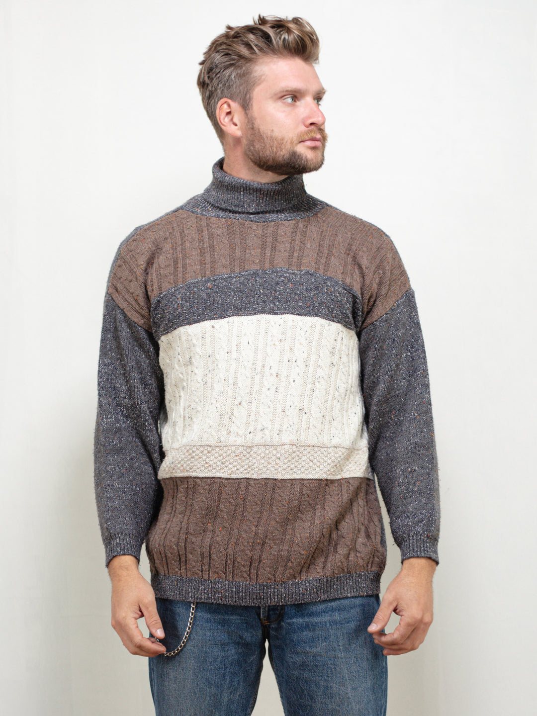 Vintage 90's Cotton Blend Men Sweater