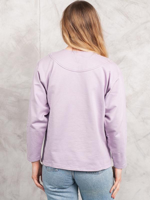 Vintage Pastel Purple Sweatshirt . Vintage 90s Lavander Purple Sweater Casual Sweatshirt Vintage Sweatshirt Women 90s Clothing . size Medium