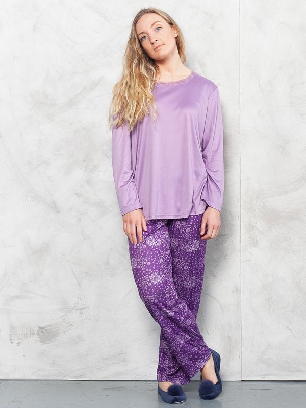 Vintage 90's Women Pajama Set Purple - NorthernGrip