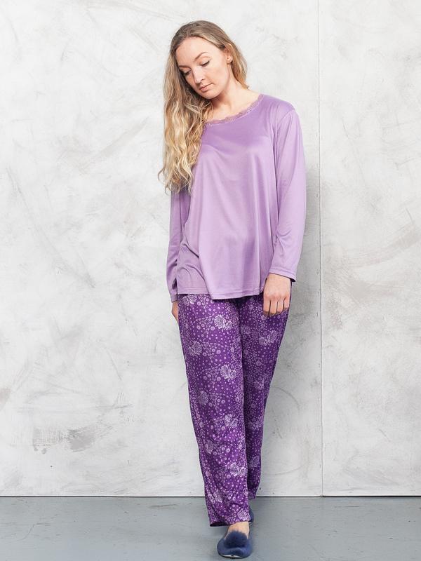 Vintage 90's Women Pajama Set Purple - NorthernGrip