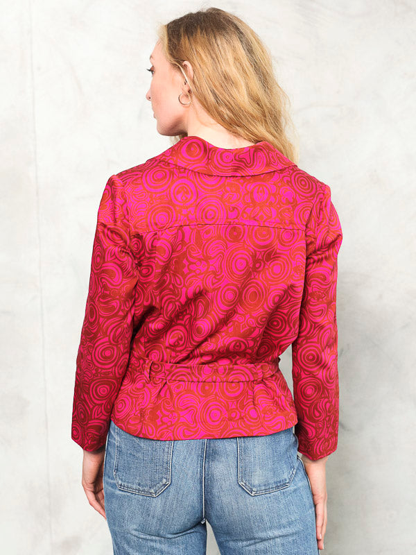 Vintage 80's Women Patterned Blouse - NorthernGrip