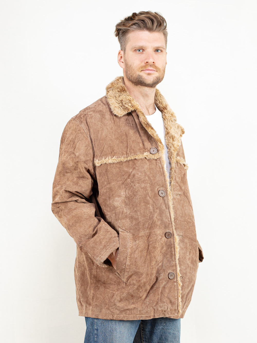Vintage 70's Suede Sherpa Coat - NorthernGrip