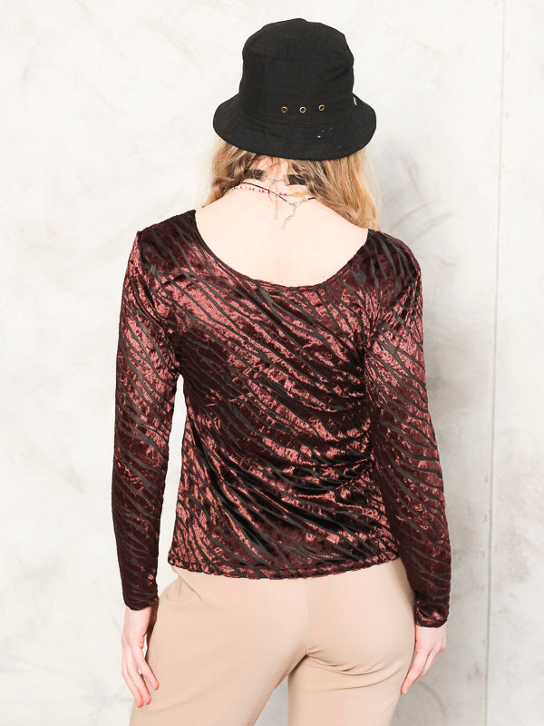 Vintage Y2K Velvet Women Top - NorthernGrip